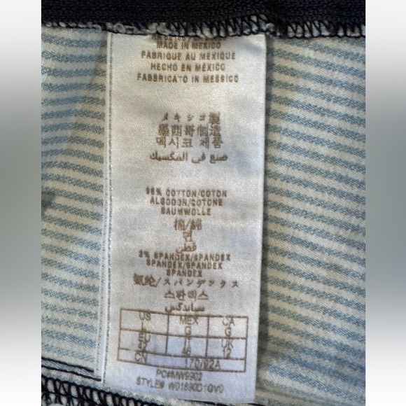 GUESS Sexy Corset Tank Top Sz L Railroad Stripe Denim Side Zip Concert Party - Picture 9 of 9